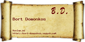 Bort Domonkos névjegykártya